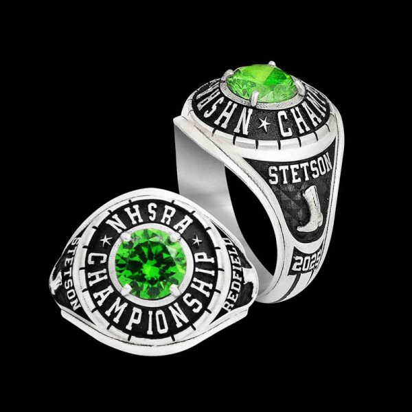Our Trail Blazer Men's Custom Ring is designed to showcase your victories, achievements, and personal style. Expertly handcrafted from premium Sterling Silver and finished with high-quality enamel, it features a stunning cubic zirconia stone at the heart 